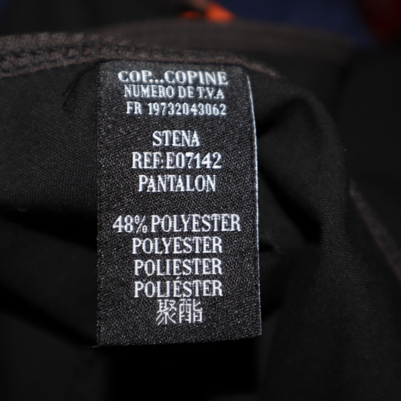 COP COPINE Black Wide leg Pant Hem Pleated Dress Pants - Picture 15 of 16